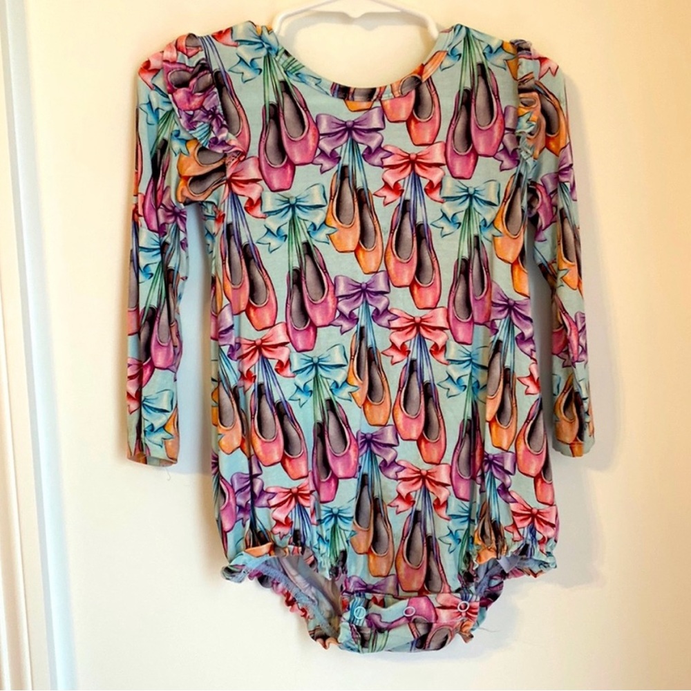 Posh Peanut Ruffled long sleeve romper